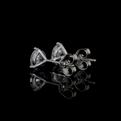 0.82 CT Round Lab Grown Diamond Martini Earrings in 18K White Gold