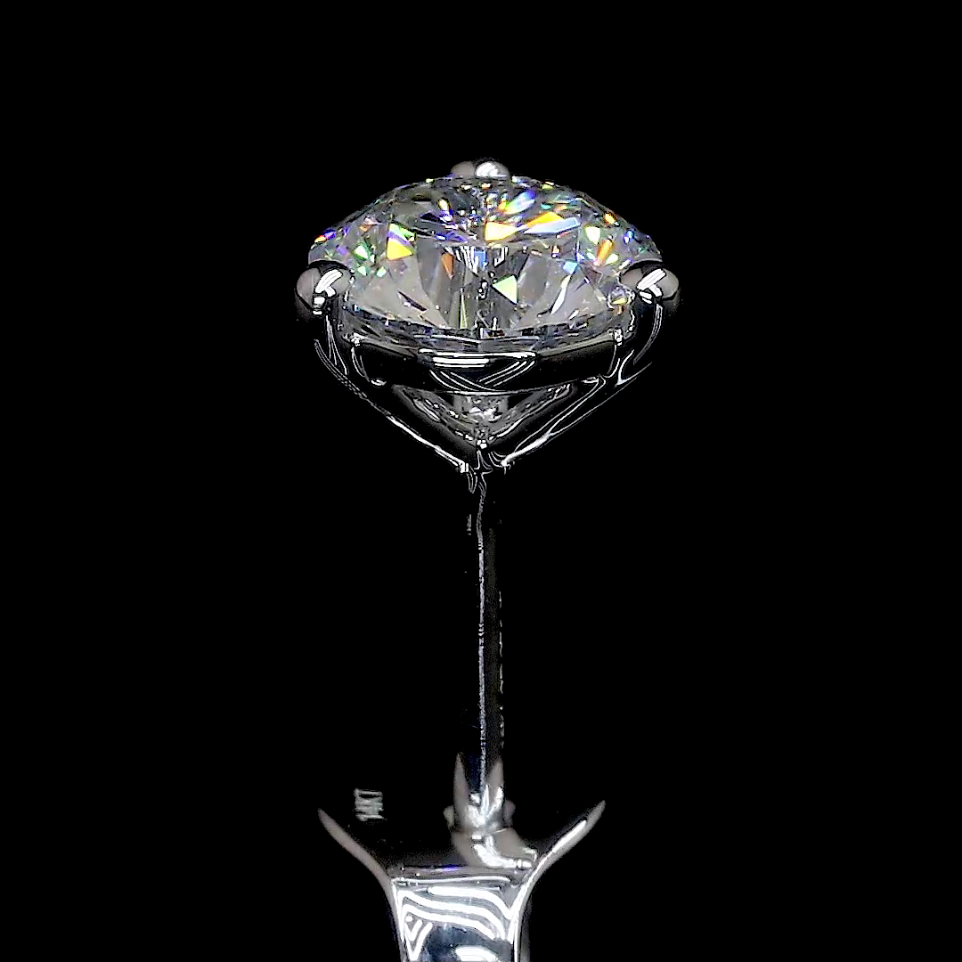 0.82 CT Round Lab Grown Diamond Martini Earrings in 18K White Gold