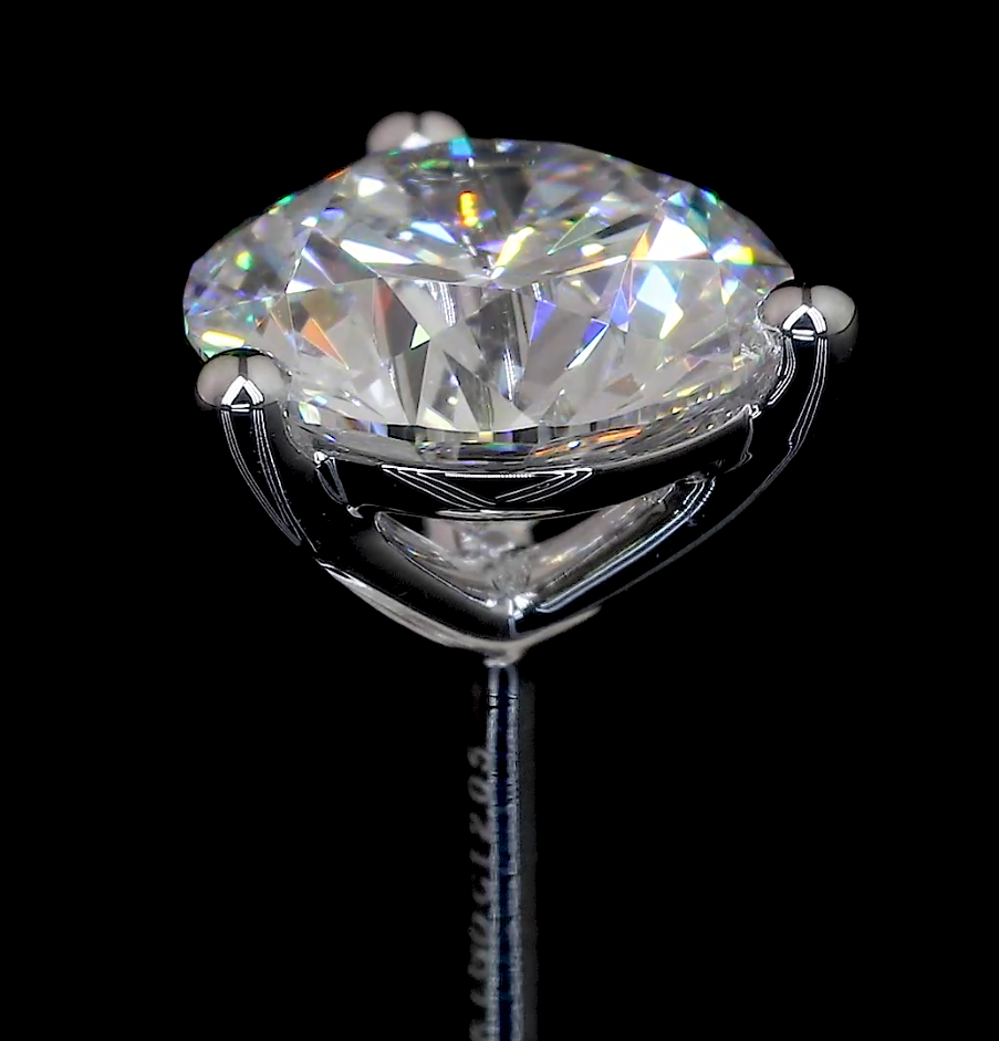 3.54 CT Round Lab Grown Diamond Martini Earrings in 14K White Gold