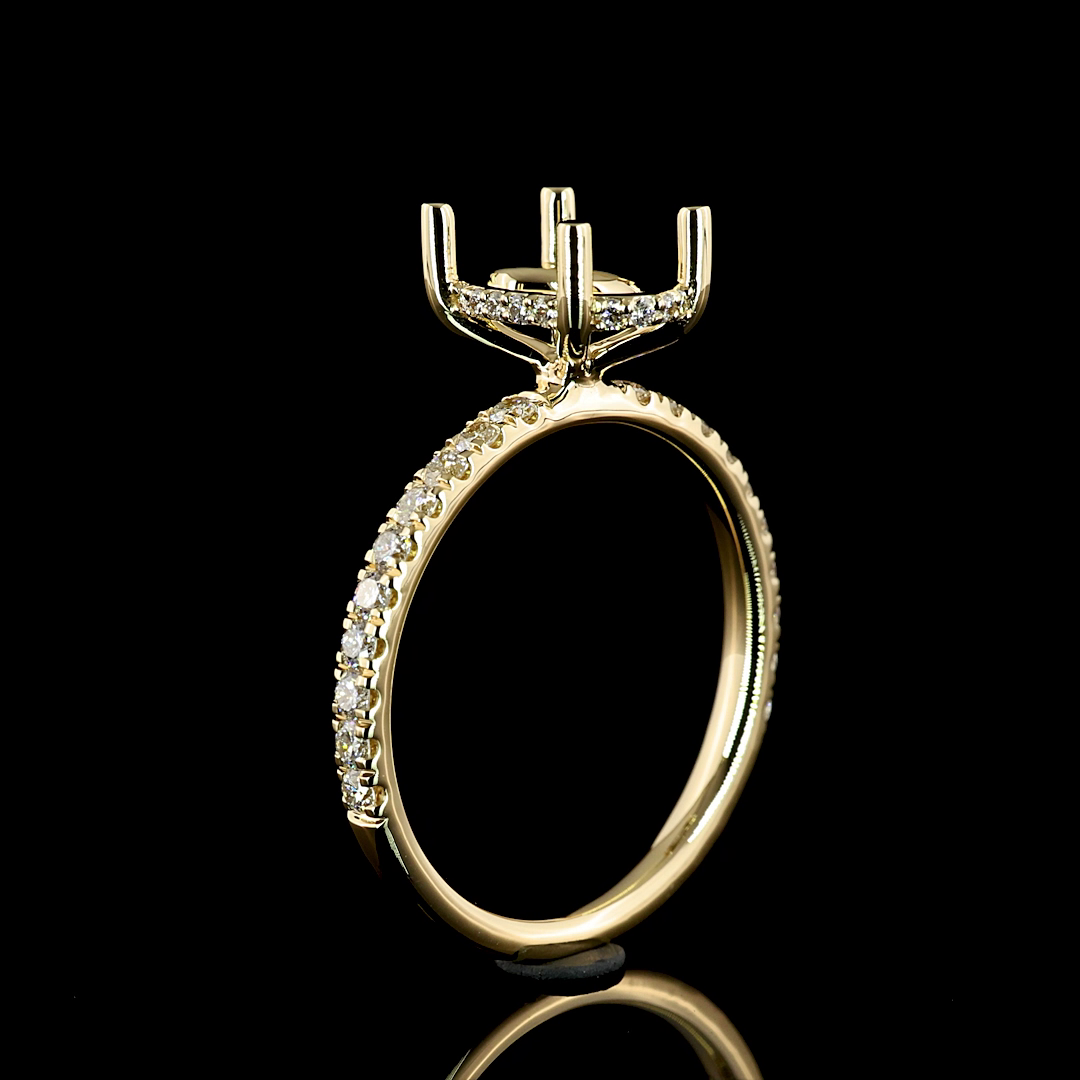 1.5 CT Oval Lab Grown Diamond Engagement Ring in 14K Yellow Gold – on hand