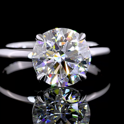 Round Shape Solitaire Engagement Ring (Lab Grown)