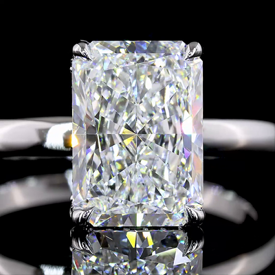 Radiant Shape Hidden Halo Engagement Ring (Lab Grown)