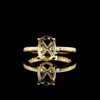 Lab Grown Diamond Engagement Ring in 18K Yellow Gold