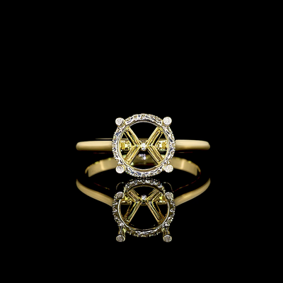 0.1 CT Lab Grown Diamond Engagement Ring in 14K Yellow Gold