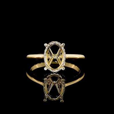0.09 CT Round Brilliant Lab Grown Diamond Engagement Ring in 18K Yellow Gold