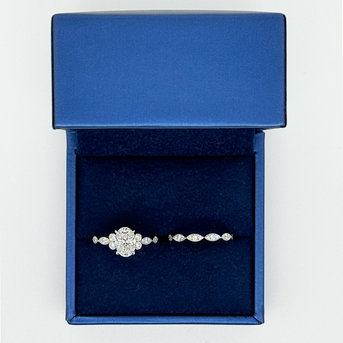 Lap Grown Oval Shaped Diamond Engagement Ring